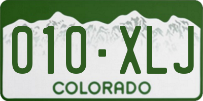 CO license plate 010XLJ