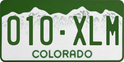 CO license plate 010XLM