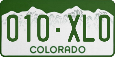 CO license plate 010XLO