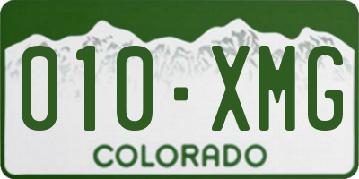 CO license plate 010XMG