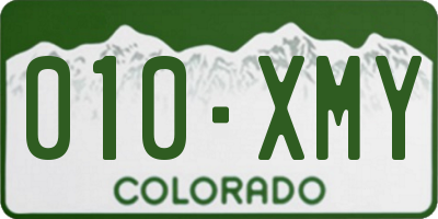 CO license plate 010XMY