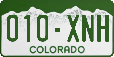 CO license plate 010XNH