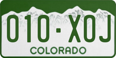 CO license plate 010XOJ