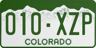 CO license plate 010XZP
