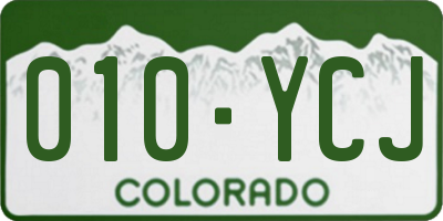 CO license plate 010YCJ