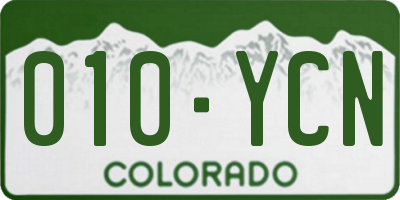 CO license plate 010YCN