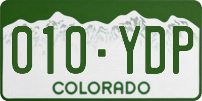 CO license plate 010YDP