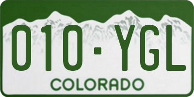 CO license plate 010YGL