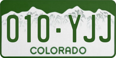 CO license plate 010YJJ