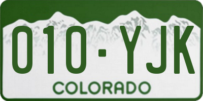 CO license plate 010YJK