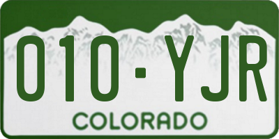 CO license plate 010YJR