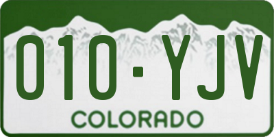 CO license plate 010YJV
