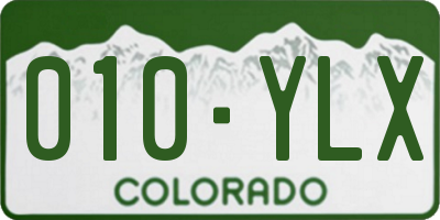 CO license plate 010YLX