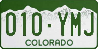 CO license plate 010YMJ