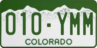 CO license plate 010YMM