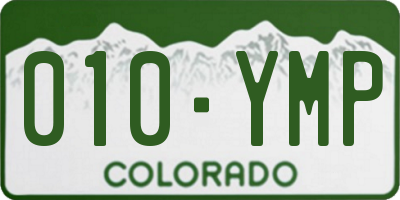 CO license plate 010YMP