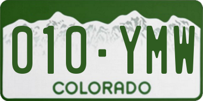 CO license plate 010YMW