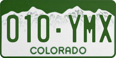 CO license plate 010YMX