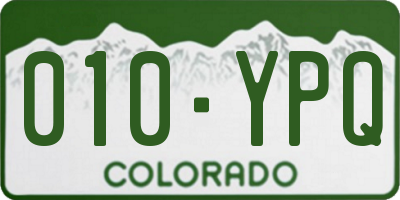 CO license plate 010YPQ