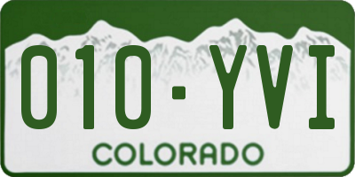 CO license plate 010YVI