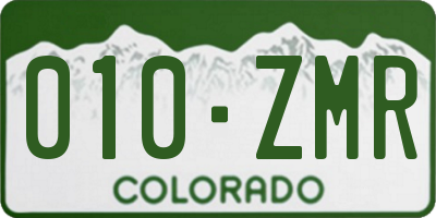 CO license plate 010ZMR