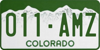CO license plate 011AMZ