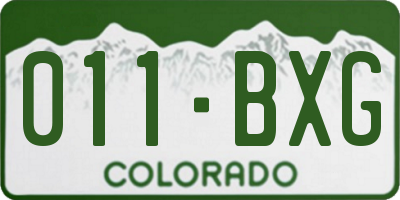 CO license plate 011BXG