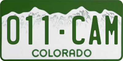 CO license plate 011CAM