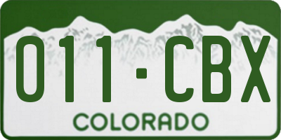 CO license plate 011CBX