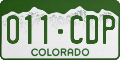 CO license plate 011CDP