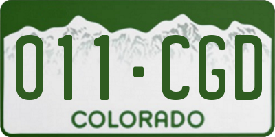 CO license plate 011CGD