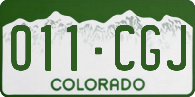 CO license plate 011CGJ
