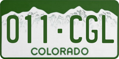 CO license plate 011CGL