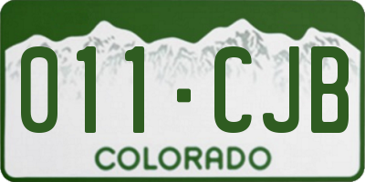 CO license plate 011CJB