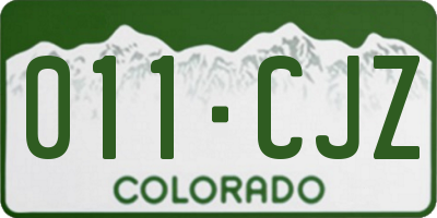 CO license plate 011CJZ