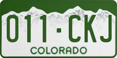 CO license plate 011CKJ
