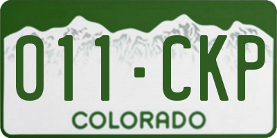 CO license plate 011CKP