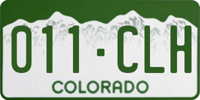 CO license plate 011CLH