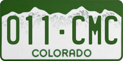 CO license plate 011CMC