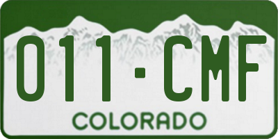 CO license plate 011CMF
