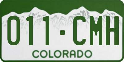 CO license plate 011CMH