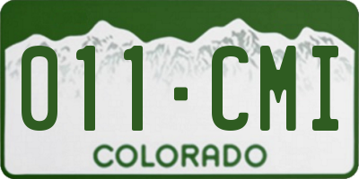 CO license plate 011CMI