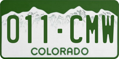 CO license plate 011CMW