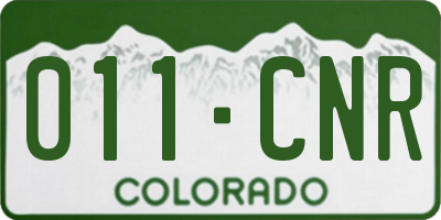CO license plate 011CNR