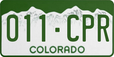 CO license plate 011CPR