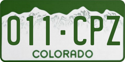 CO license plate 011CPZ