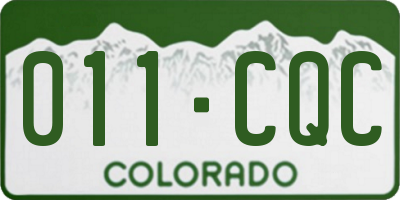 CO license plate 011CQC