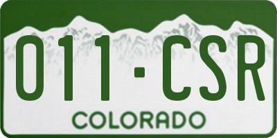 CO license plate 011CSR