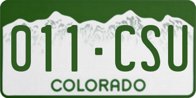 CO license plate 011CSU