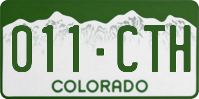 CO license plate 011CTH